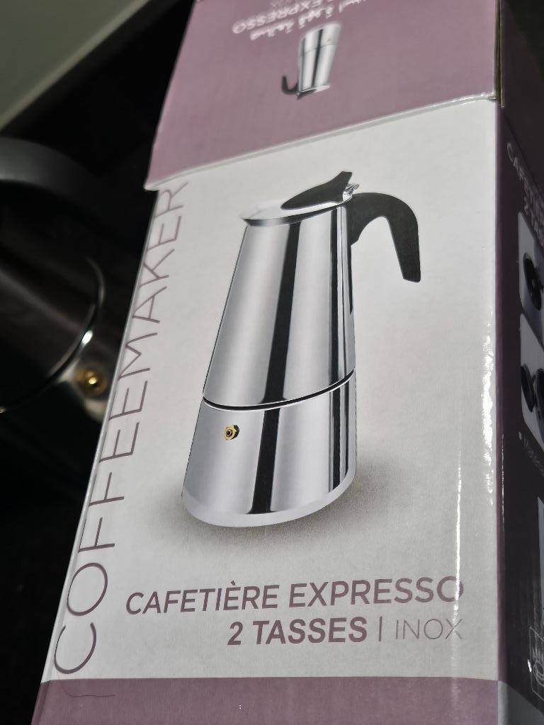 Italiaans espressoapparaat in roestvrij staal, Ophalen, Koffiemachine, Gemalen koffie, Zo goed als nieuw