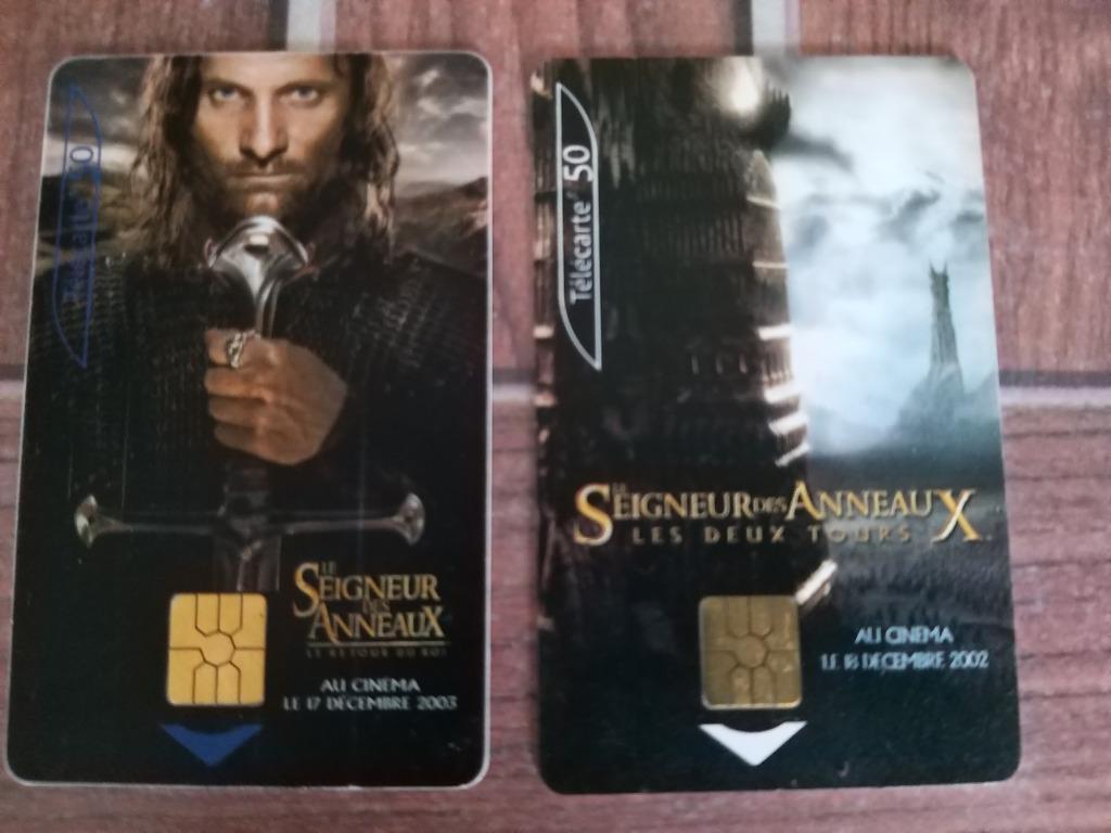 2 télécartes 2002 et 2003 Seigneur des Anneaux, Collections, Enlèvement ou Envoi