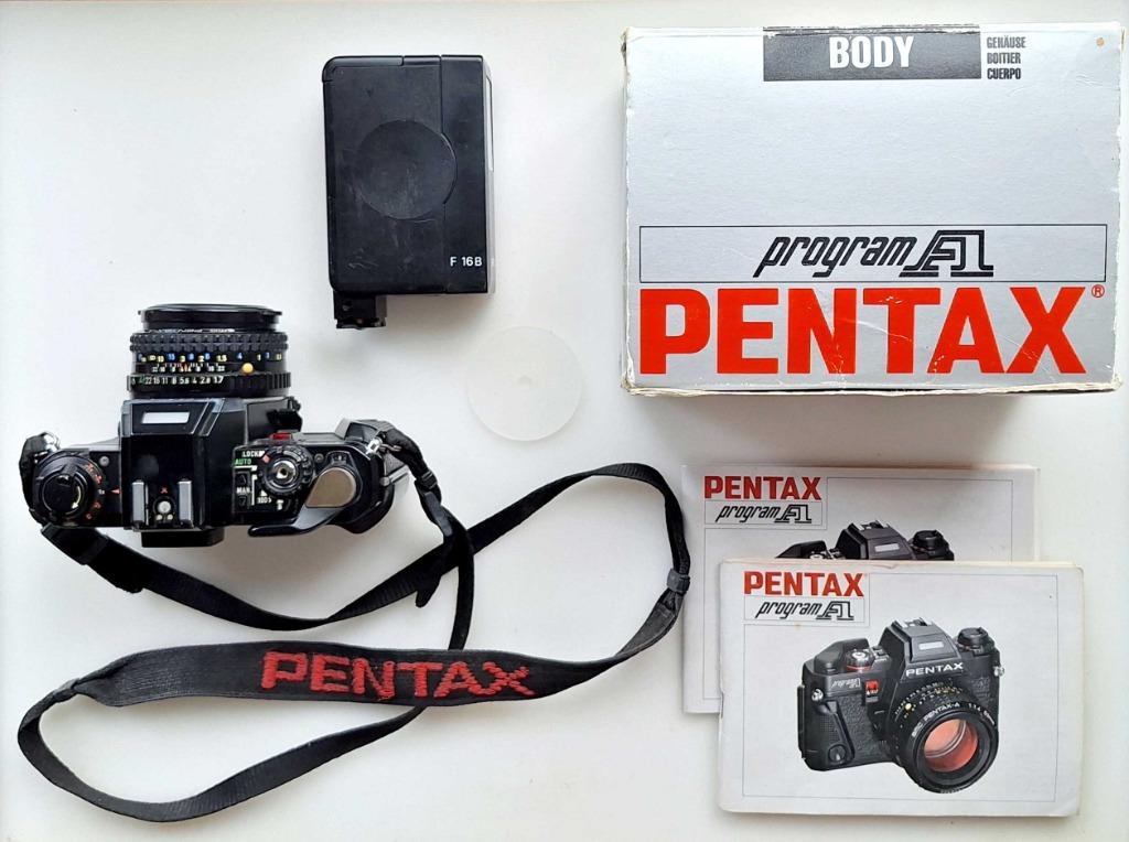 Pentax Program A avec objectif 50 mm 1:1,7 et flash Braun, Ophalen of Verzenden, Gebruikt, Spiegelreflex, Pentax