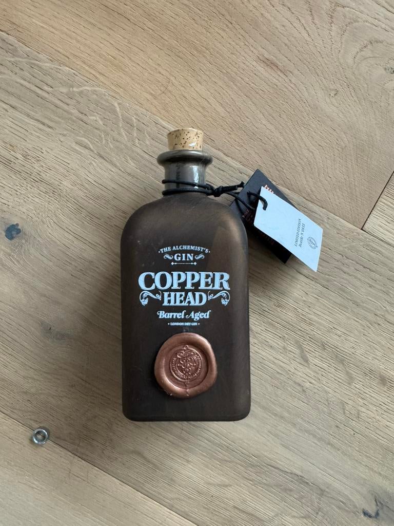 Barrel aged 1 copperhead gin nr 833, Verzamelen, Ophalen, Zo goed als nieuw