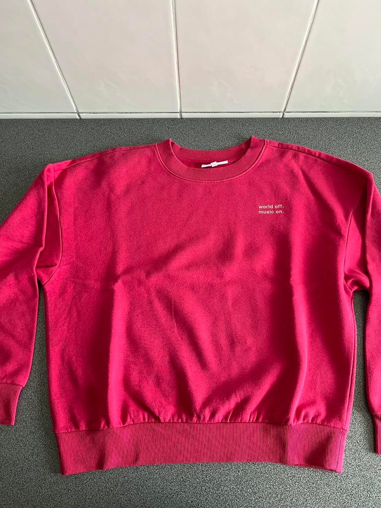 Roze sweater ‘world off music on’ JBC - maat 164, Kinderen en Baby's, Kinderkleding | Maat 164, Ophalen of Verzenden, JBC, Meisje