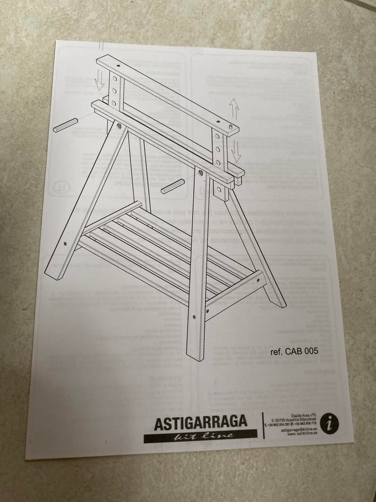 Tréteau pin architecte ASTIGARRAGA,, Enlèvement ou Envoi, Neuf
