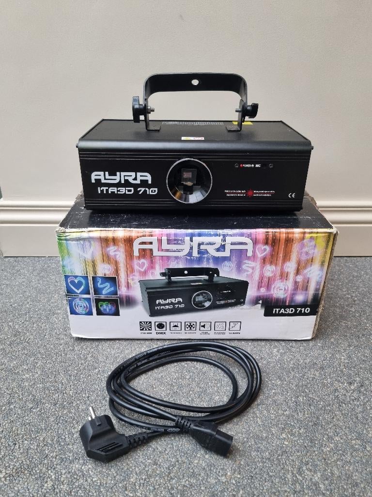 Ayra ITA3D 710 RGB 710mW 3D DMX laser, Muziek en Instrumenten, Ophalen of Verzenden, Gebruikt, Laser, Geluidgestuurd