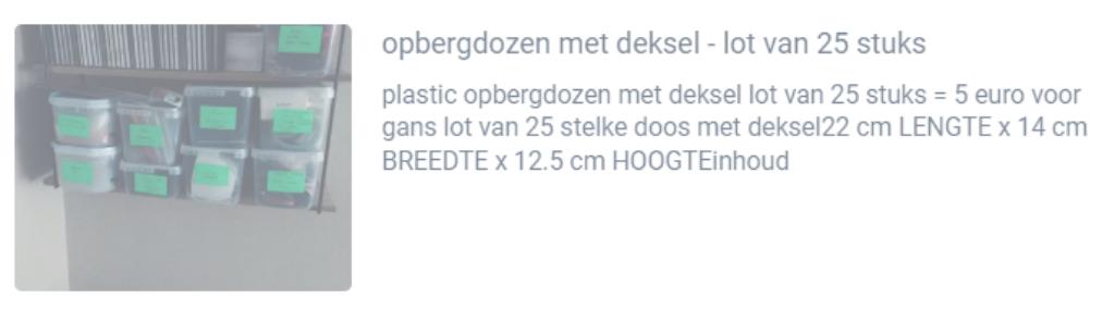 opbergdozen met deksel - lot van 30 stuks, Enlèvement ou Envoi, Moins de 35 cm, Comme neuf, Moins de 40 cm