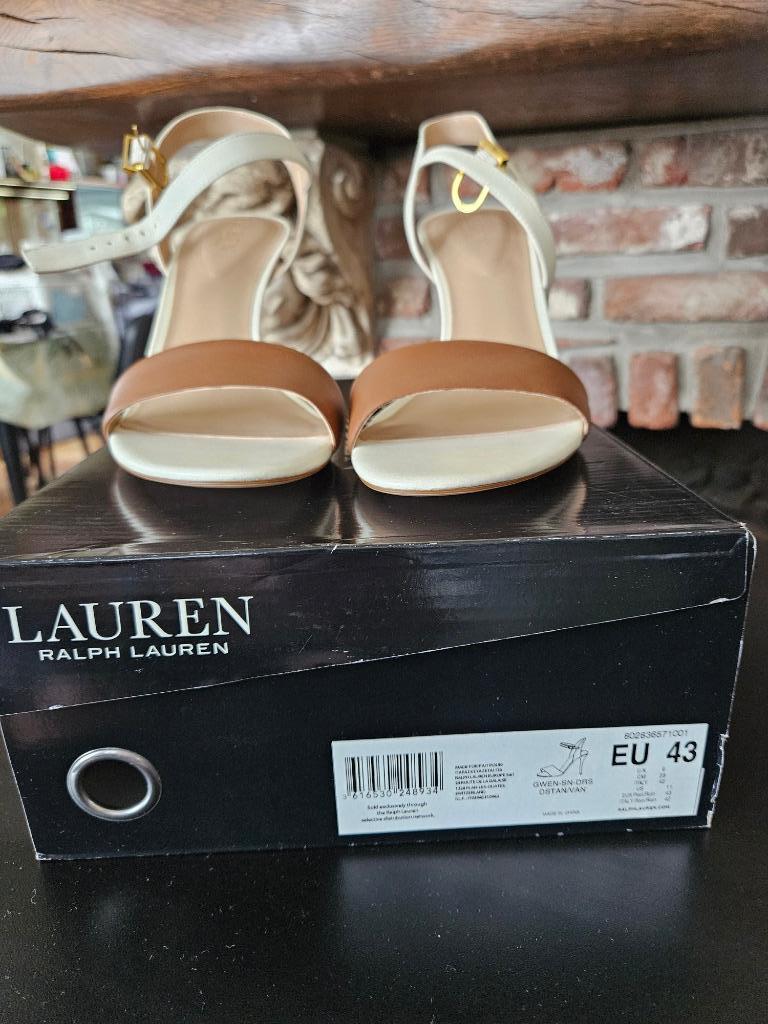 Ralph Lauren Gwen Sandalen met hoge hak  EU43  3 kleuropties, Bruin, Nieuw, Ophalen of Verzenden, Ralph Lauren