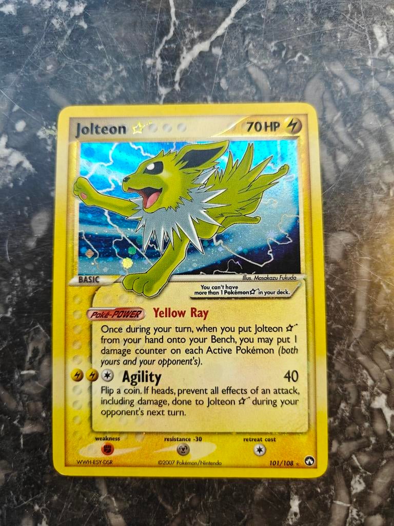 Jolteon Gold Star 101/108 EX Power Keepers, Ophalen, Losse kaart