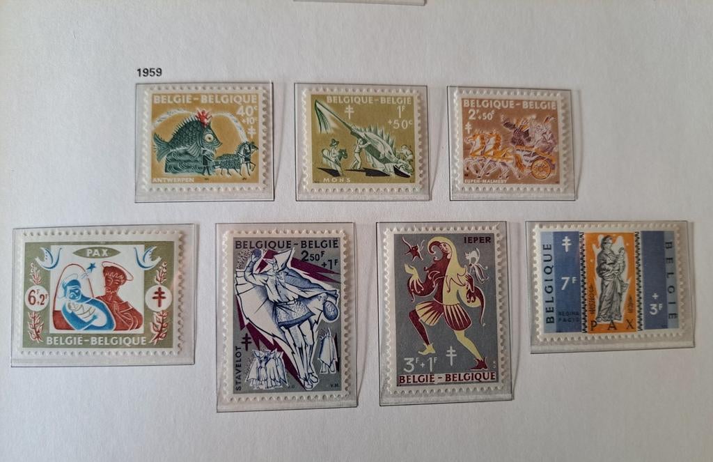 België OBP 1114-1120 ** 1959, Ophalen of Verzenden, Postfris, Postfris