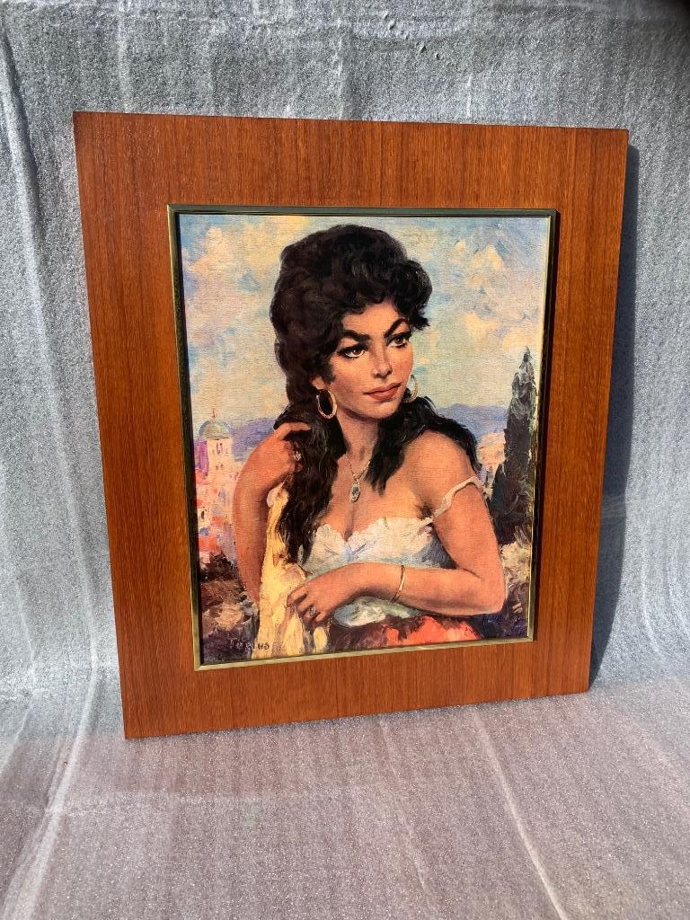 Mooie kader van Spaanse schone, Ophalen, Gebruikt, 50 tot 75 cm, Print