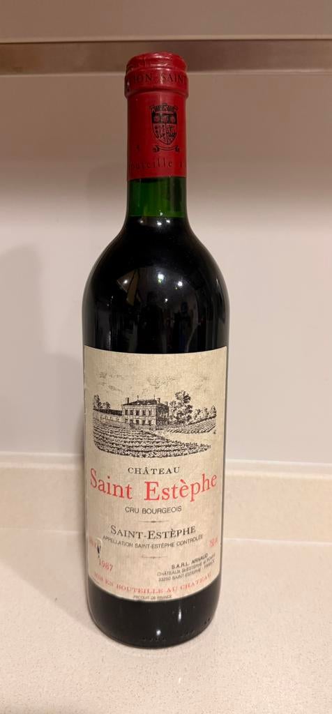 Saint Estèphe 1987, Verzamelen, Ophalen, Frankrijk, Zo goed als nieuw, Rode wijn
