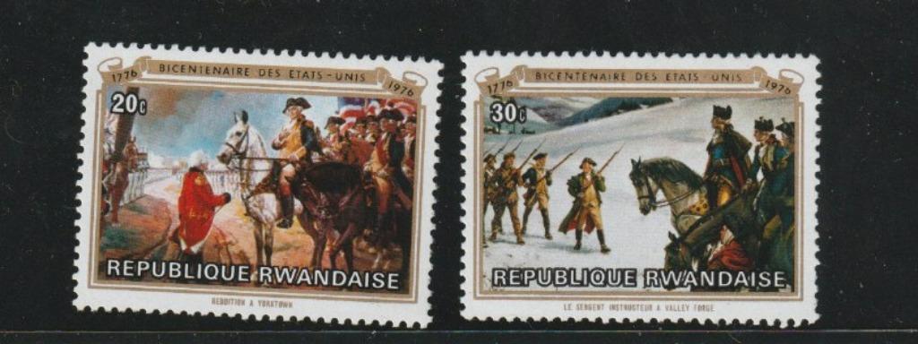 RWANDA TIMBRES 1976 RWANDA - USA US BICENTENNIAL NIEUW, Postzegels en Munten, Ophalen of Verzenden, Overige landen, Postfris