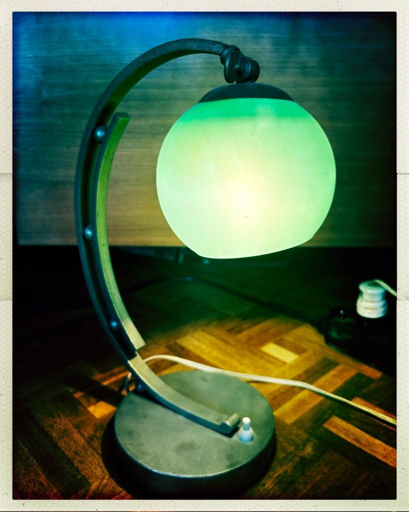 lampe de table Art Déco, Enlèvement, Utilisé, Verre, Moins de 50 cm