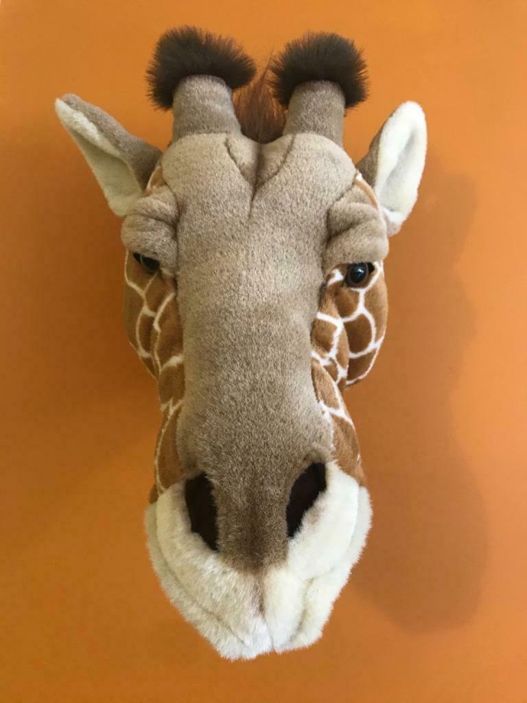 Bibib dierenkop - Giraf - 38 cm, Ophalen of Verzenden, Zo goed als nieuw, Wanddecoratie