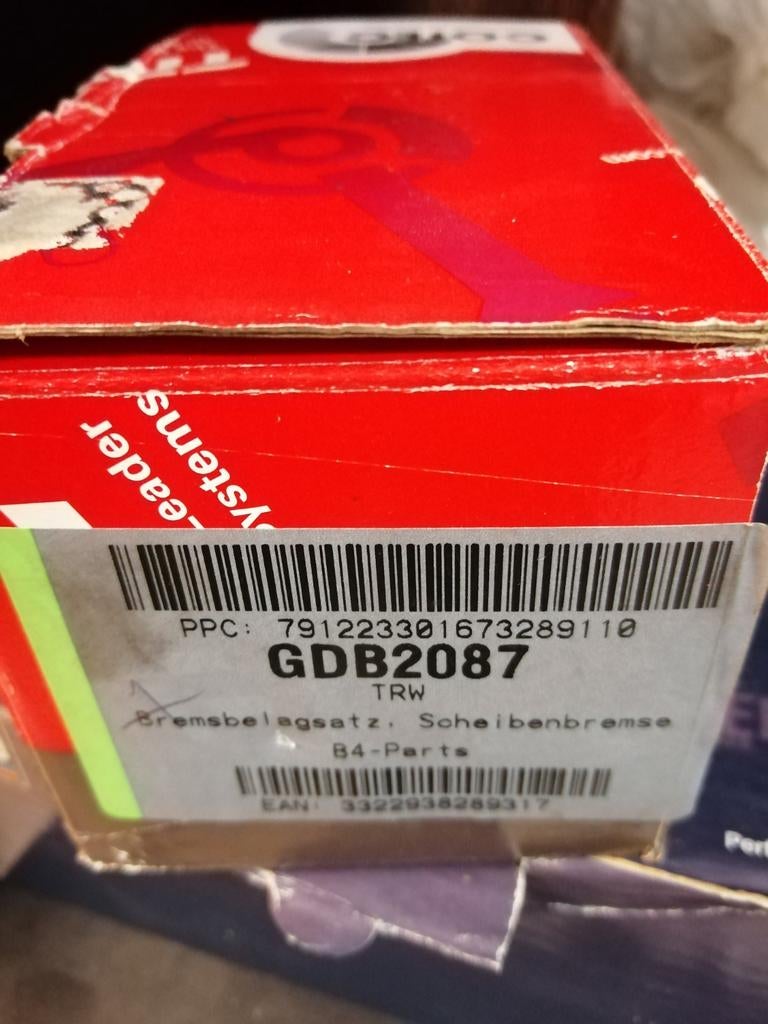 Plaquettes de frein TRW neuves, Enlèvement ou Envoi, Mini