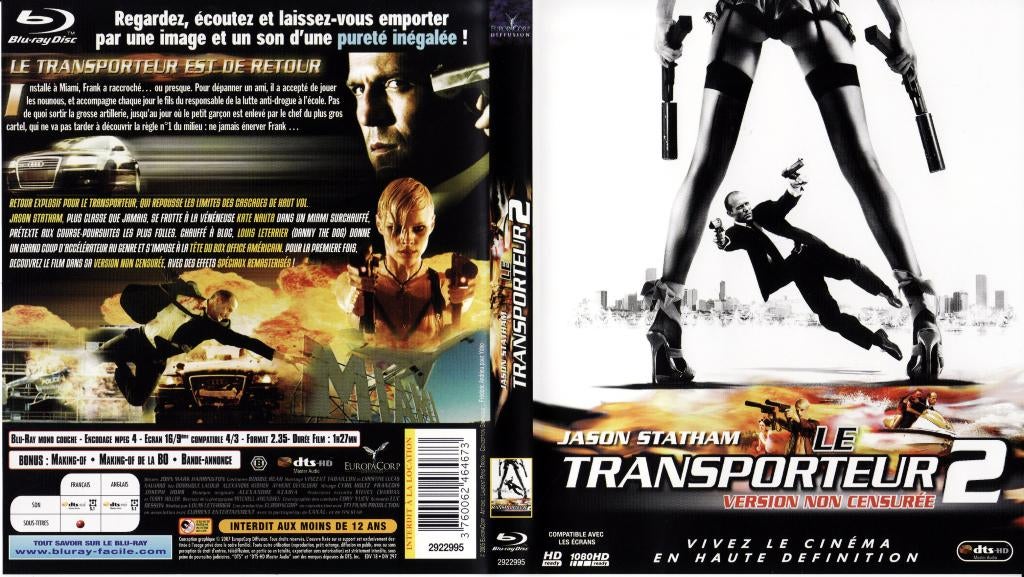 le transporteur 2 (the transporter 2) (blu-ray) neuf, CD & DVD, Blu-ray, Enlèvement ou Envoi, Comme neuf, Action