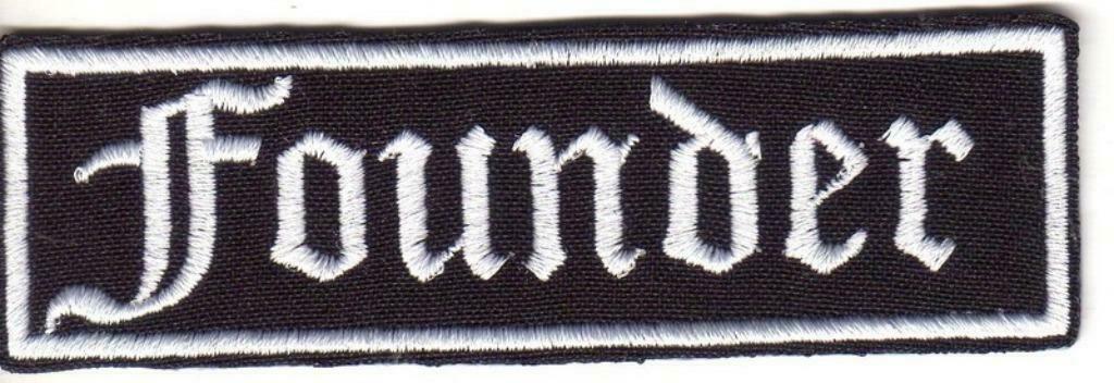 Patch Founder rang motorclub - 100 x 30 mm, Ophalen of Verzenden, Nieuw zonder kaartje, Overige typen