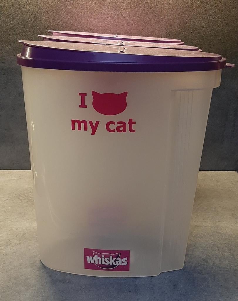 Whiskas/ voorraadbox voor droogvoer/ 3 stuks, Dieren en Toebehoren, Ophalen of Verzenden, Gebruikt