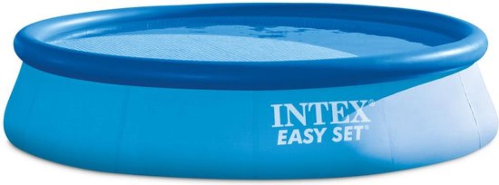 Intex zwembad - Ø 457 x 122 cm met verwarming en alle toebeh, Opblaaszwembad, Rond, 300 cm of meer, Zo goed als nieuw