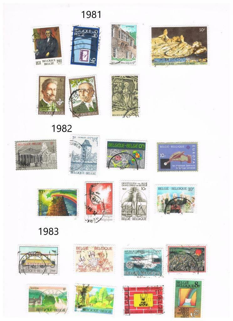 Postzegels belgie 1981-1990, Postzegels en Munten, Postzegels | Europa | België, Ophalen of Verzenden, Europa