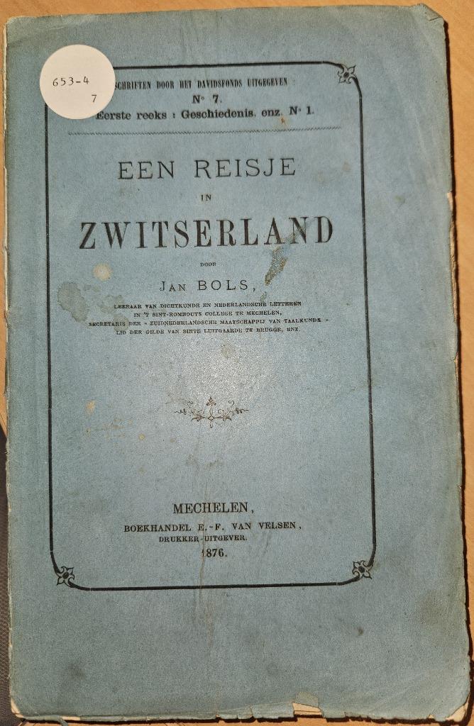 Een reisje in Zwitserland, Boeken, Reisverhalen, Gelezen, Europa, Ophalen of Verzenden
