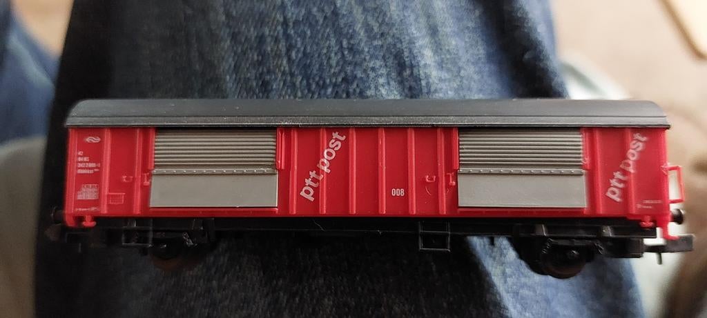 NLK 0204 ROCO PTT-POST WAGONS 1/160, Gelijkstroom, Verzenden, Wagon, Roco