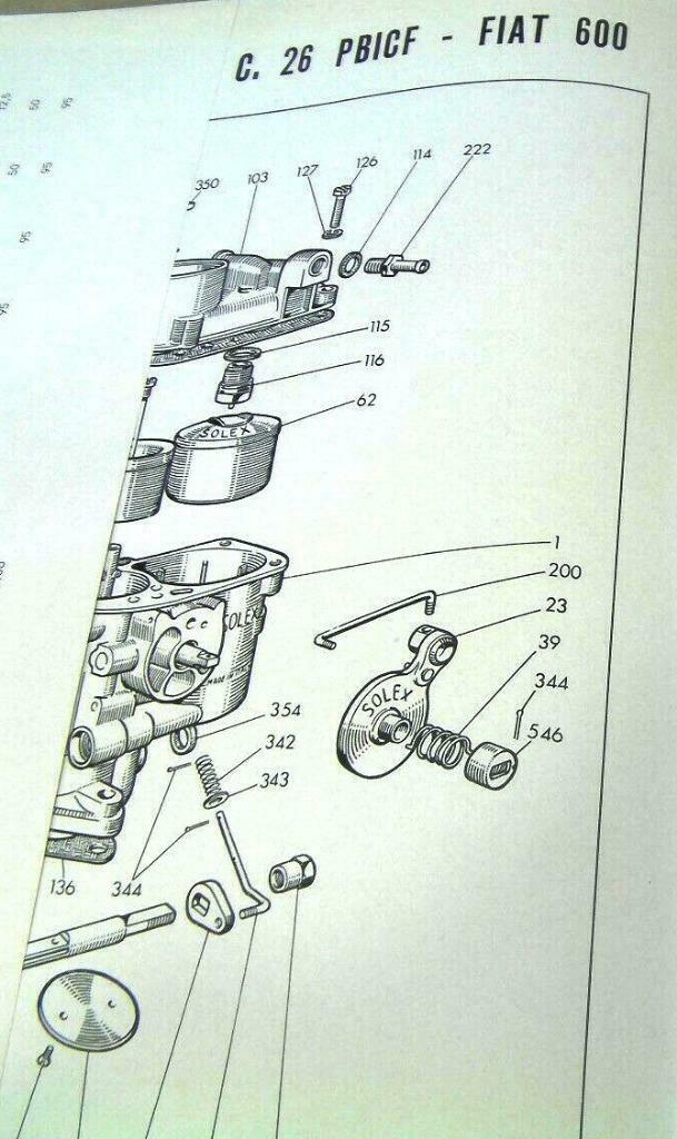 FIAT 600  - KIT DE JOINTS CARBU SOLEX - NEUF, Envoi, Neuf, Fiat