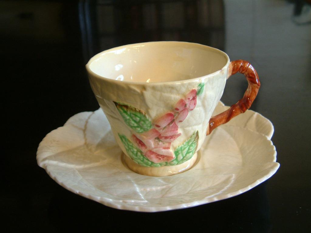 CARLTON Ware - Tasse & Soucoupe foxglove – années 1930-1940, Enlèvement, Utilisé, Porcelaine