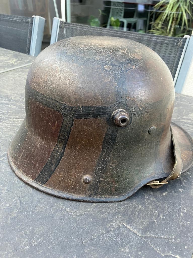 Casque Camo ww1 allemand militaria, Enlèvement ou Envoi