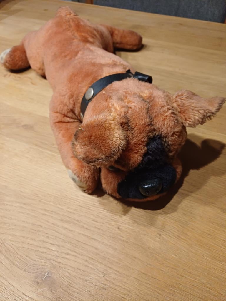 Antiek hondje ( bulldog ) in zeer mooie staat
46cm lang, Antiek en Kunst, Ophalen