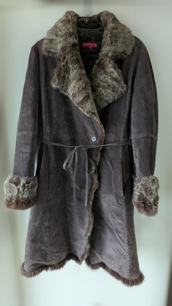 René Derhy leren mantel, Kleding | Dames, Ophalen of Verzenden, Maat 42/44 (L)