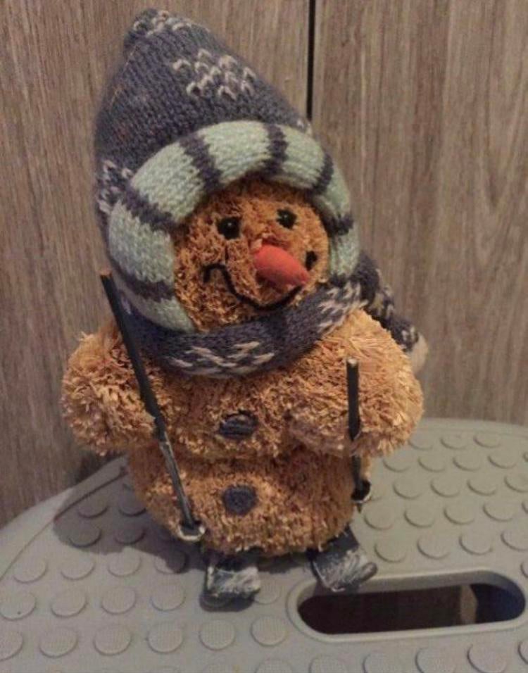 Rieten sneeuwman, Diversen, Ophalen of Verzenden, Gebruikt