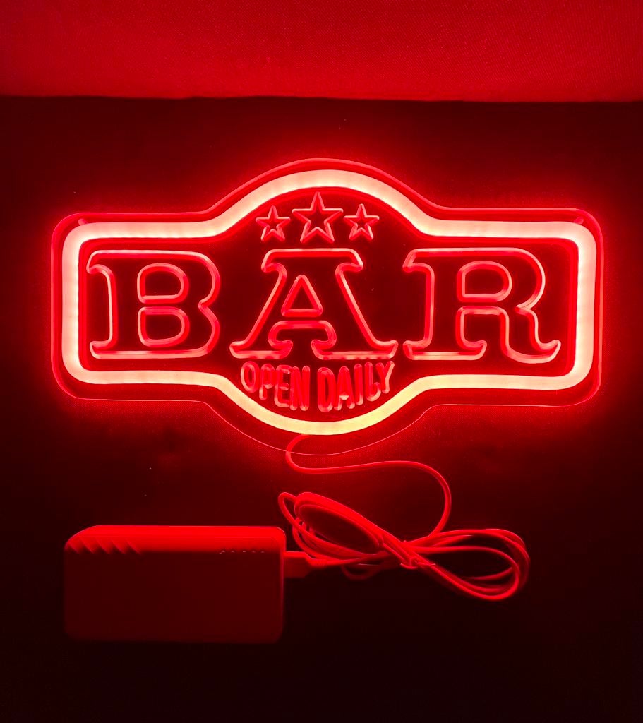 Neon light Bar Open Daily, Verzamelen, Ophalen of Verzenden, Nieuw, Lichtbak of (neon) lamp