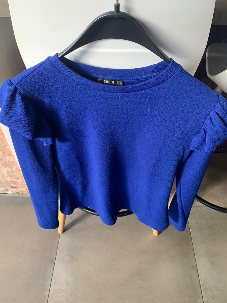 Marineblauwe trui maat M shein, Kleding | Dames, Blouses en Tunieken, Maat 38/40 (M), Blauw, Ophalen of Verzenden, Gedragen
