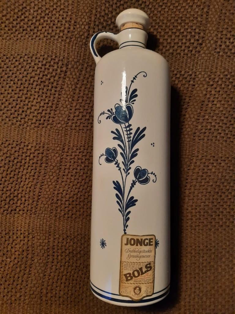 Bouteille d'alcool de genièvre BOLS - Faïence Delft Blue, Antiquités & Art, Antiquités | Céramique & Poterie, Enlèvement ou Envoi