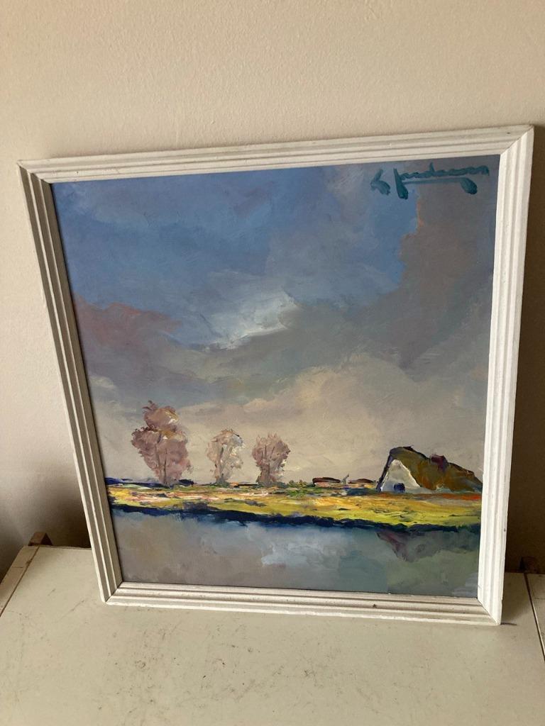 Landschapsschilderij van Leo Jordaens, Antiek en Kunst, Ophalen