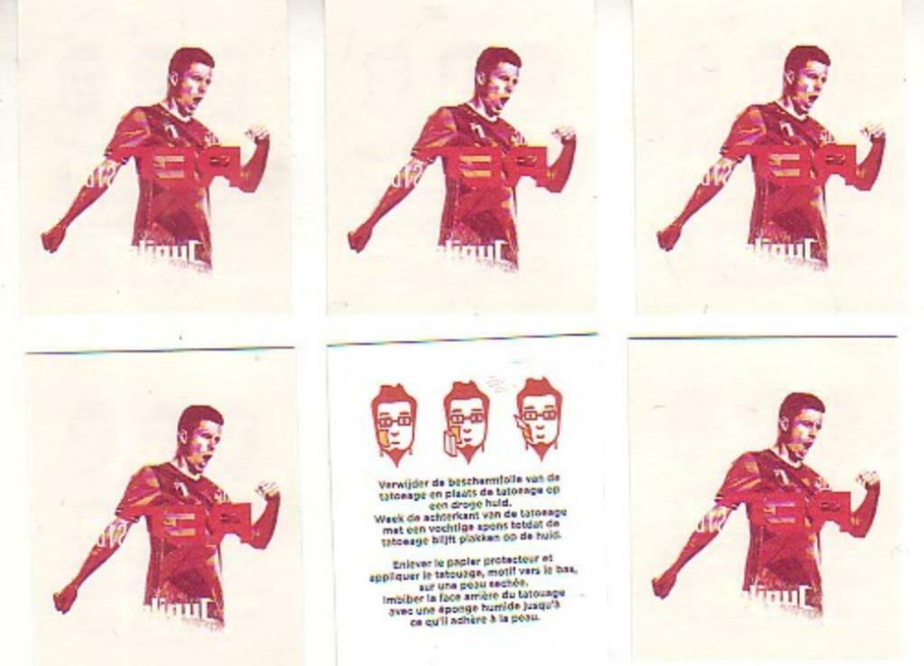 Belgie Rode Duivels Tattoo 's / 5 x Thorgan Hazard, Verzamelen, Verzenden, Nieuw