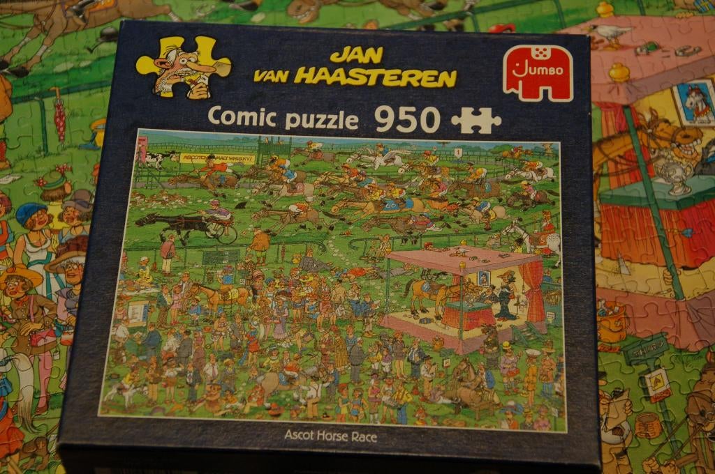 Puzzel Jan Van Haasteren 950 Stuks - Ascot Horse Race, Ophalen of Verzenden, 500 t/m 1500 stukjes, Gebruikt, Legpuzzel