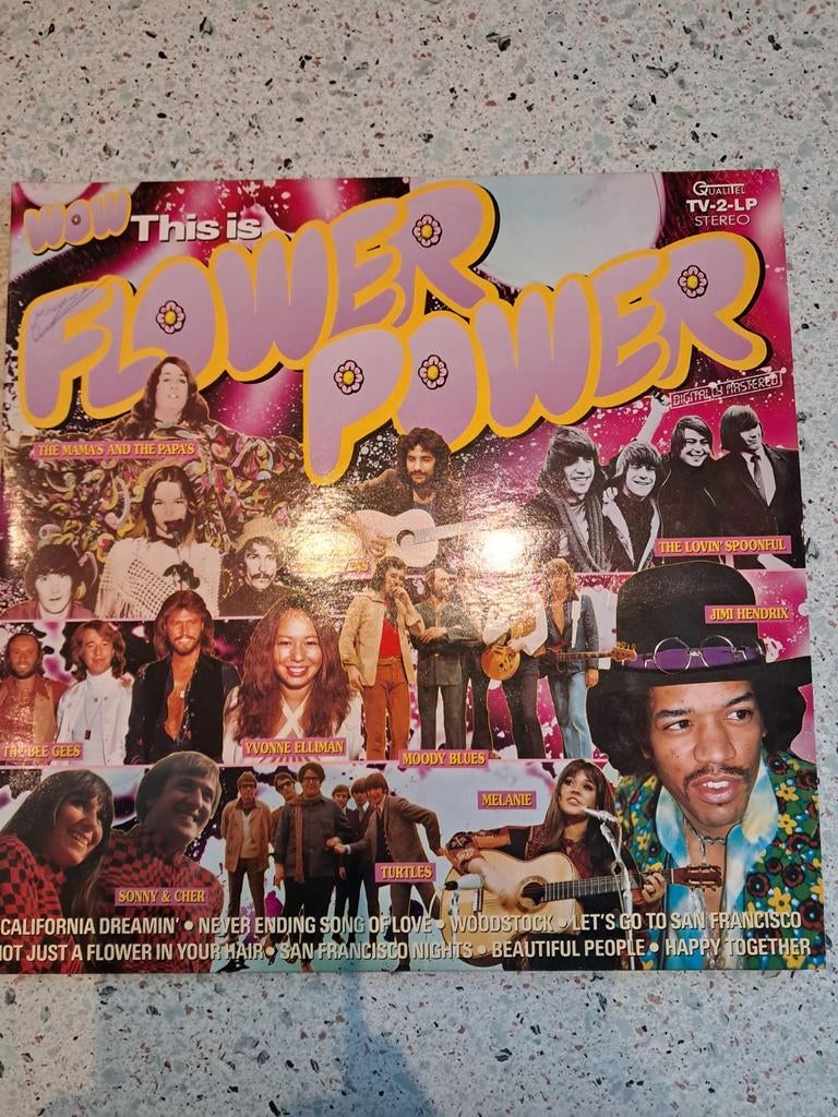 This is flower power.. compilation 2lp album 1987, Cd's en Dvd's, Verzenden, Zo goed als nieuw