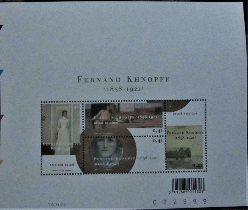 POSTZEGELS BELGIË- FERNAND KHNOPFF **  BL. 107, Enlèvement ou Envoi, Non oblitéré, Autres thèmes