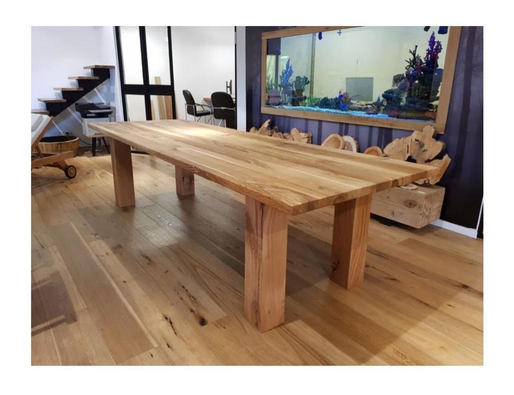Bureau en chêne avec bord droit, plan de travail en chêne,, Maison & Meubles, Enlèvement ou Envoi, Neuf, Chêne