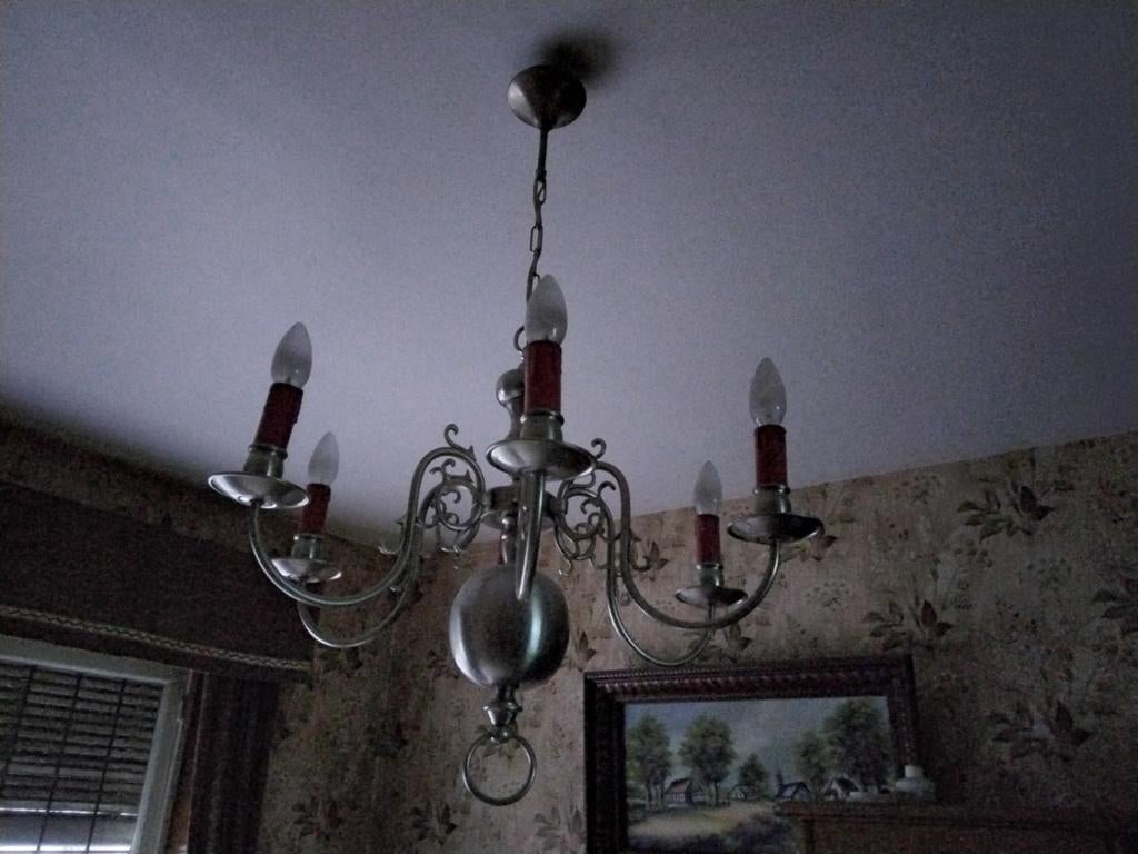 Lustre en étain, Maison & Meubles, Enlèvement, Comme neuf