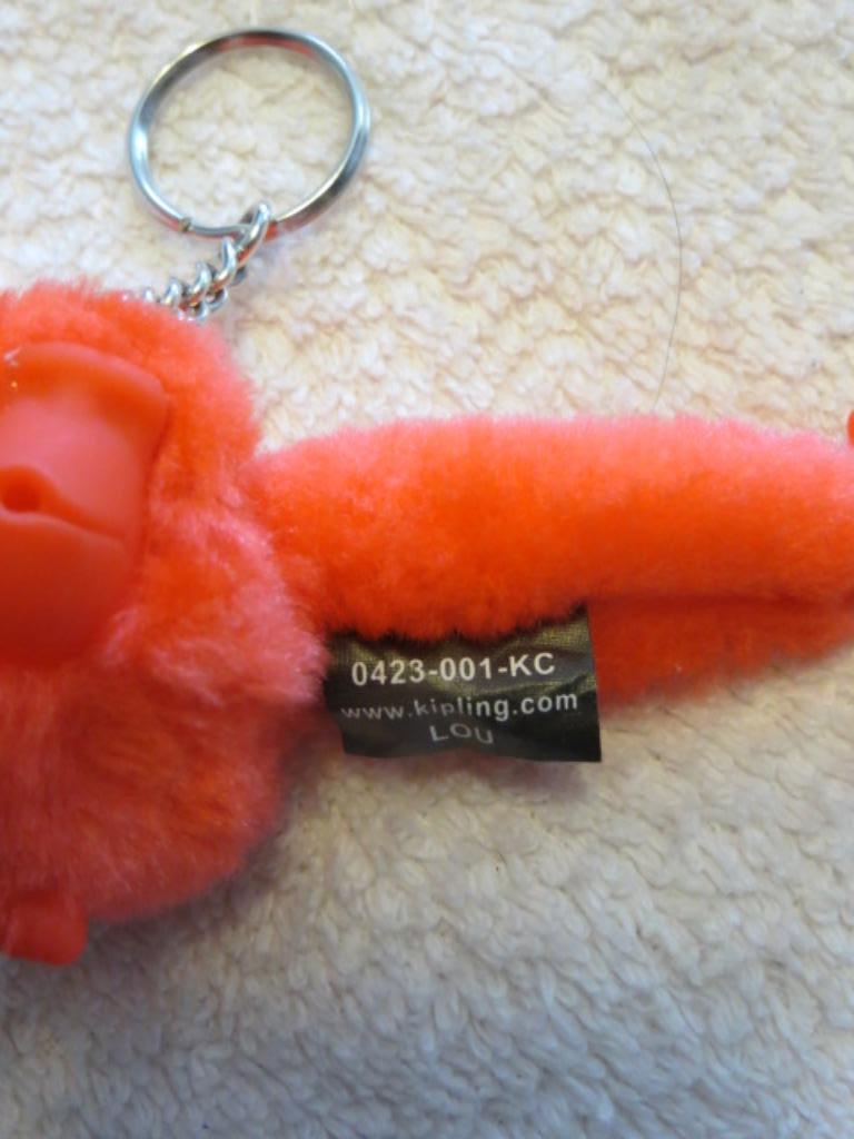 Sleutelhanger : oranje, fluffy Kipling aap -- Lou, Ophalen of Verzenden, Nieuw, Merk