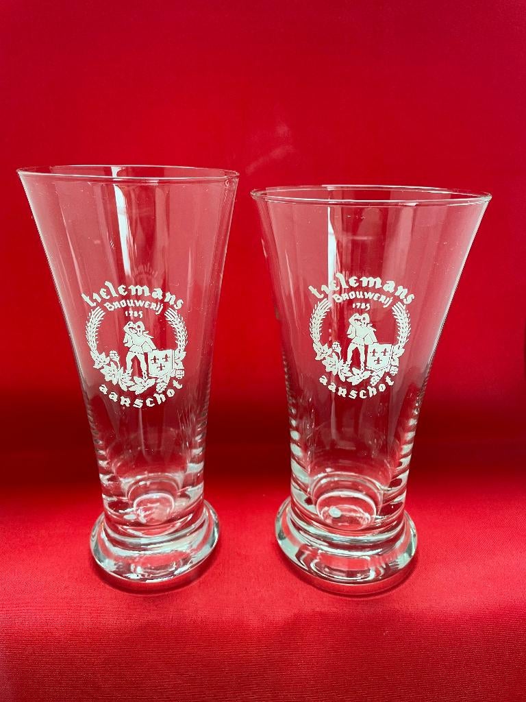 bierglazen Tielemans, Verzamelen, Ophalen of Verzenden, Gebruikt, Bierglas