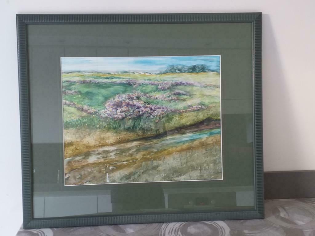 2 kunstwerken 'De Heide' - Agnes Dupont / Tielt, Antiek en Kunst, Kunst | Schilderijen | Modern, Ophalen