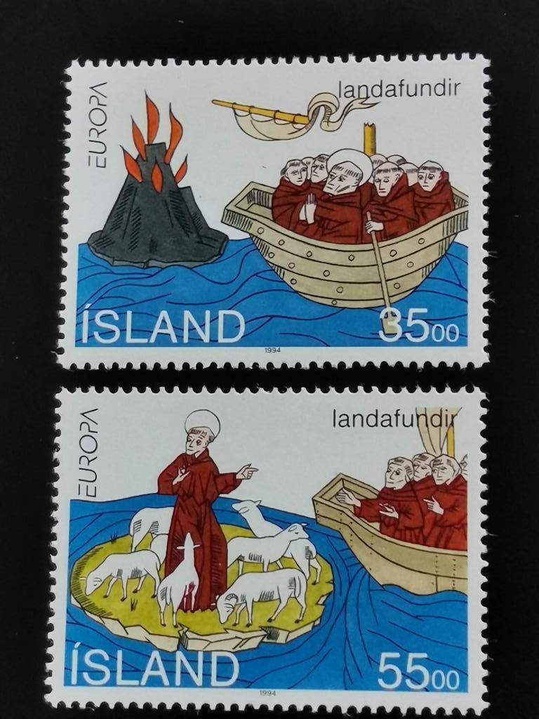 Islande 1994 - Europe CEPT, Saint Brendan, volcan **, Timbres & Monnaies, Timbres | Europe | Scandinavie, Enlèvement ou Envoi