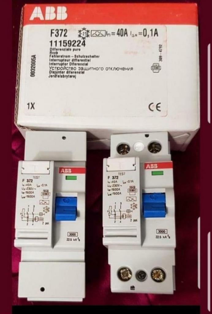 Nouveaux différentiel ABB mono 40A 100ma et 6A 30ma, Bricolage & Construction, Enlèvement ou Envoi, Neuf