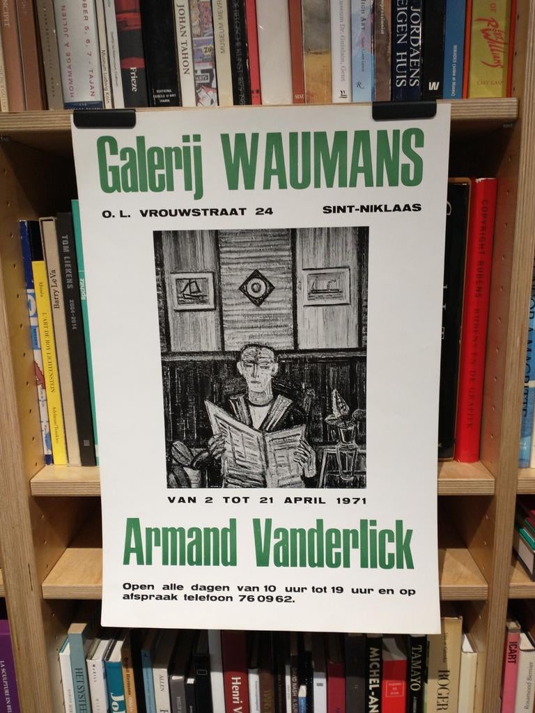 Armand Vanderlick, Galerie Waumans 1971 affiche, Enlèvement ou Envoi, Comme neuf