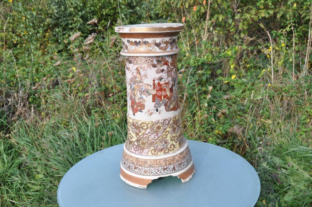 D colonne en faience satsuma, Antiek en Kunst, Antiek | Keramiek en Aardewerk, Ophalen of Verzenden