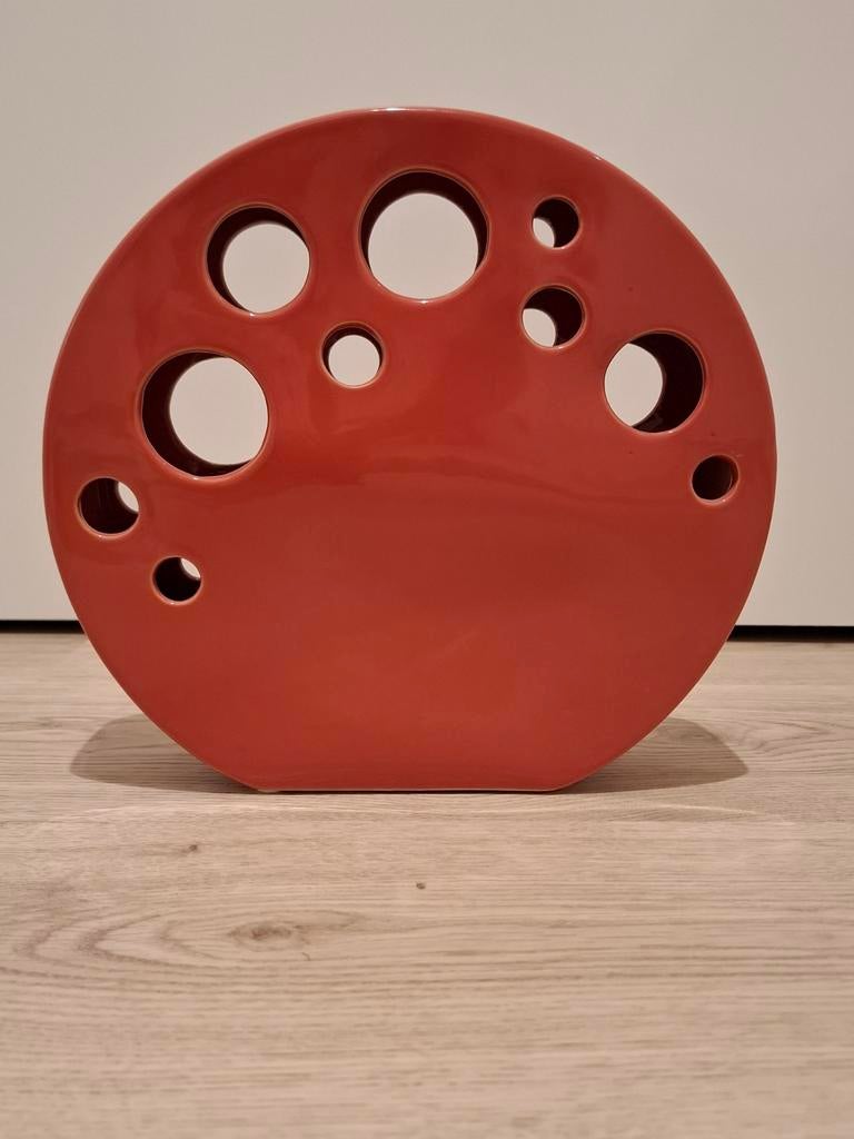 Vase gruyère en céramique/ Valeur: €30, Maison & Meubles, Accessoires pour la Maison | Vases, Enlèvement, Neuf, Orange