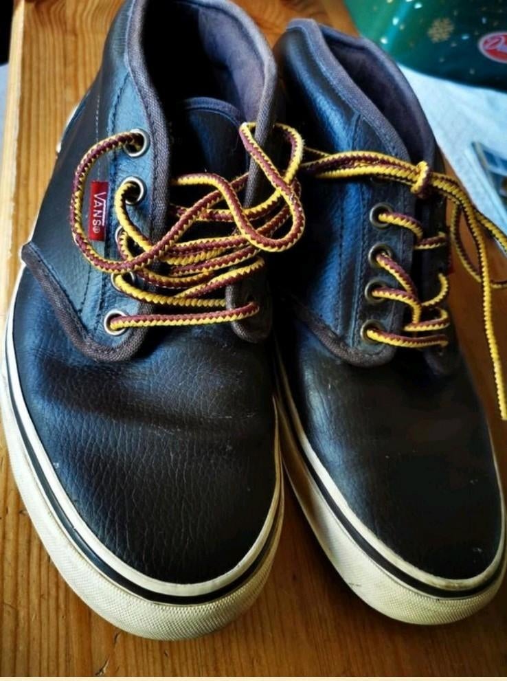 Vans in bruin leder maat 40 of 7.50 als nieuw, Sport en Fitness, Skateboarden, Ophalen of Verzenden, Zo goed als nieuw, Overige typen