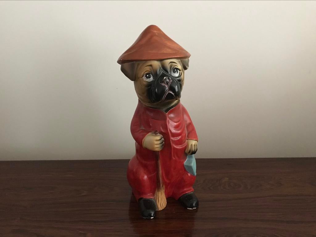 Leuke spaarpot hond bulldog 24 cm h, Verzamelen, Spaarpotten, Ophalen of Verzenden, Gebruikt, Steen, Aardewerk of Keramiek, Dier